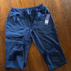 Women's Uniform Scrub Navy Joggers with Pockets